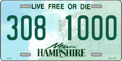 NH license plate 3081000