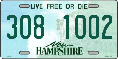 NH license plate 3081002