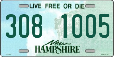 NH license plate 3081005