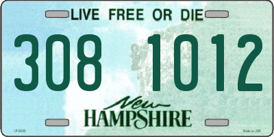 NH license plate 3081012