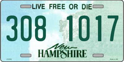 NH license plate 3081017