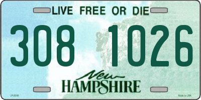 NH license plate 3081026
