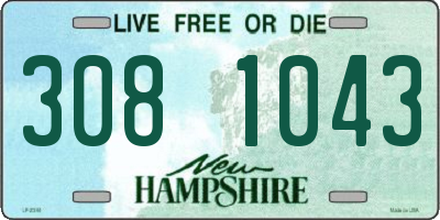 NH license plate 3081043