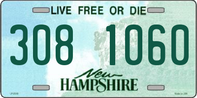 NH license plate 3081060