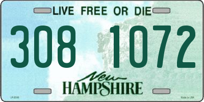 NH license plate 3081072
