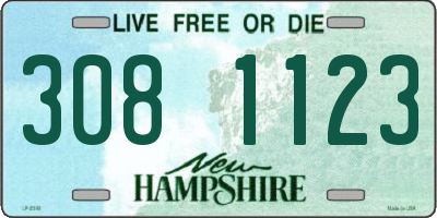 NH license plate 3081123