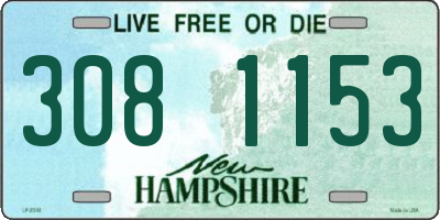 NH license plate 3081153