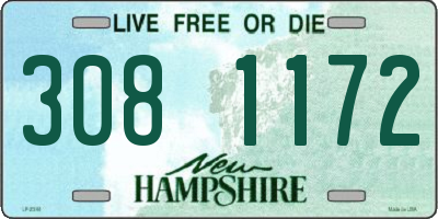 NH license plate 3081172