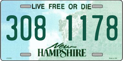 NH license plate 3081178