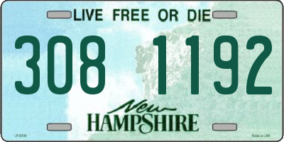 NH license plate 3081192