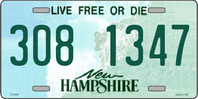 NH license plate 3081347