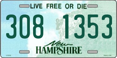 NH license plate 3081353