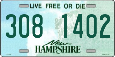 NH license plate 3081402
