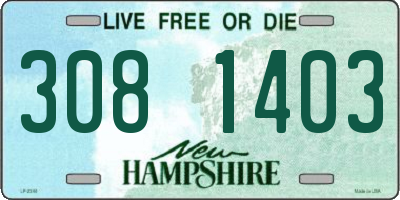 NH license plate 3081403