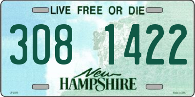 NH license plate 3081422