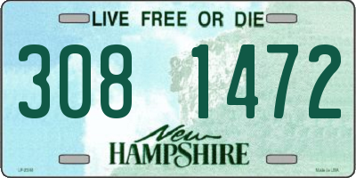 NH license plate 3081472