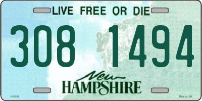 NH license plate 3081494