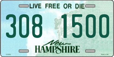 NH license plate 3081500