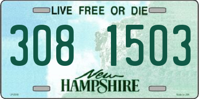 NH license plate 3081503