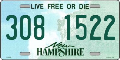 NH license plate 3081522
