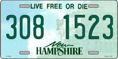 NH license plate 3081523