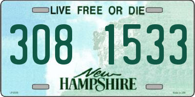 NH license plate 3081533