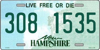 NH license plate 3081535