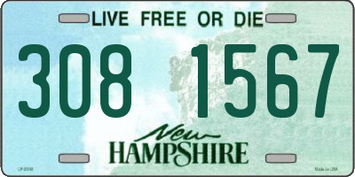 NH license plate 3081567
