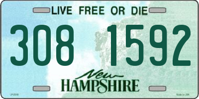 NH license plate 3081592