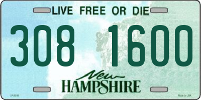 NH license plate 3081600