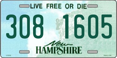 NH license plate 3081605