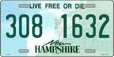 NH license plate 3081632