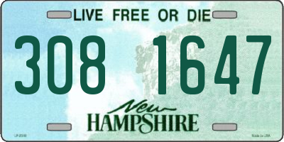 NH license plate 3081647