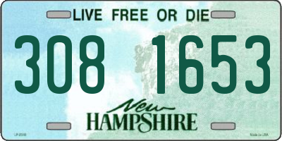 NH license plate 3081653