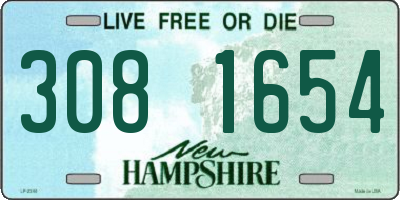 NH license plate 3081654