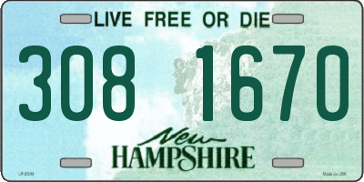NH license plate 3081670