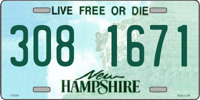 NH license plate 3081671