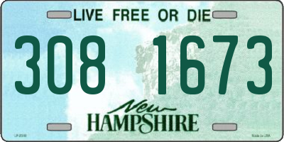 NH license plate 3081673