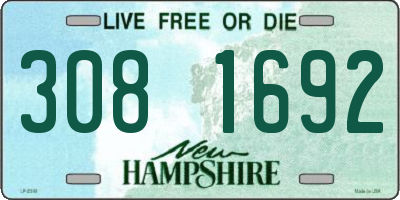 NH license plate 3081692