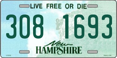 NH license plate 3081693