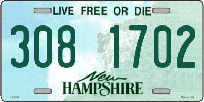 NH license plate 3081702
