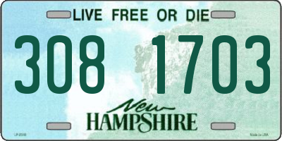 NH license plate 3081703