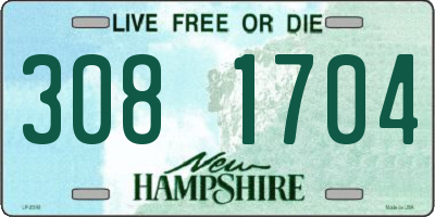 NH license plate 3081704