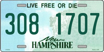 NH license plate 3081707