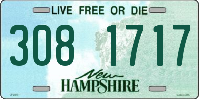 NH license plate 3081717