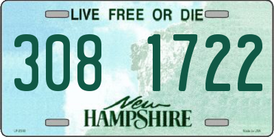 NH license plate 3081722