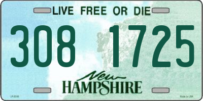 NH license plate 3081725