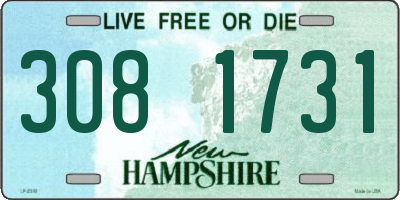 NH license plate 3081731
