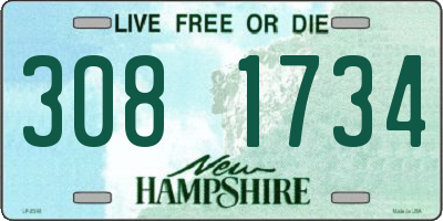 NH license plate 3081734