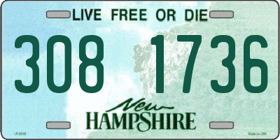 NH license plate 3081736